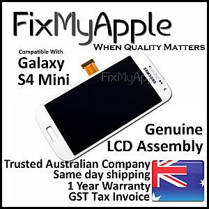 [Full OEM] Samsung Galaxy S4 Mini OLED Touch Screen Digitizer Assembly - White (With Adhesive)